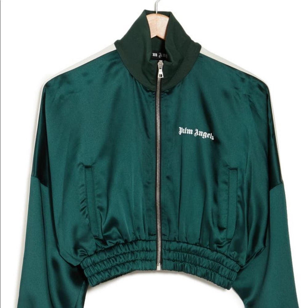 Palm Angels Cropped Satin Jacket